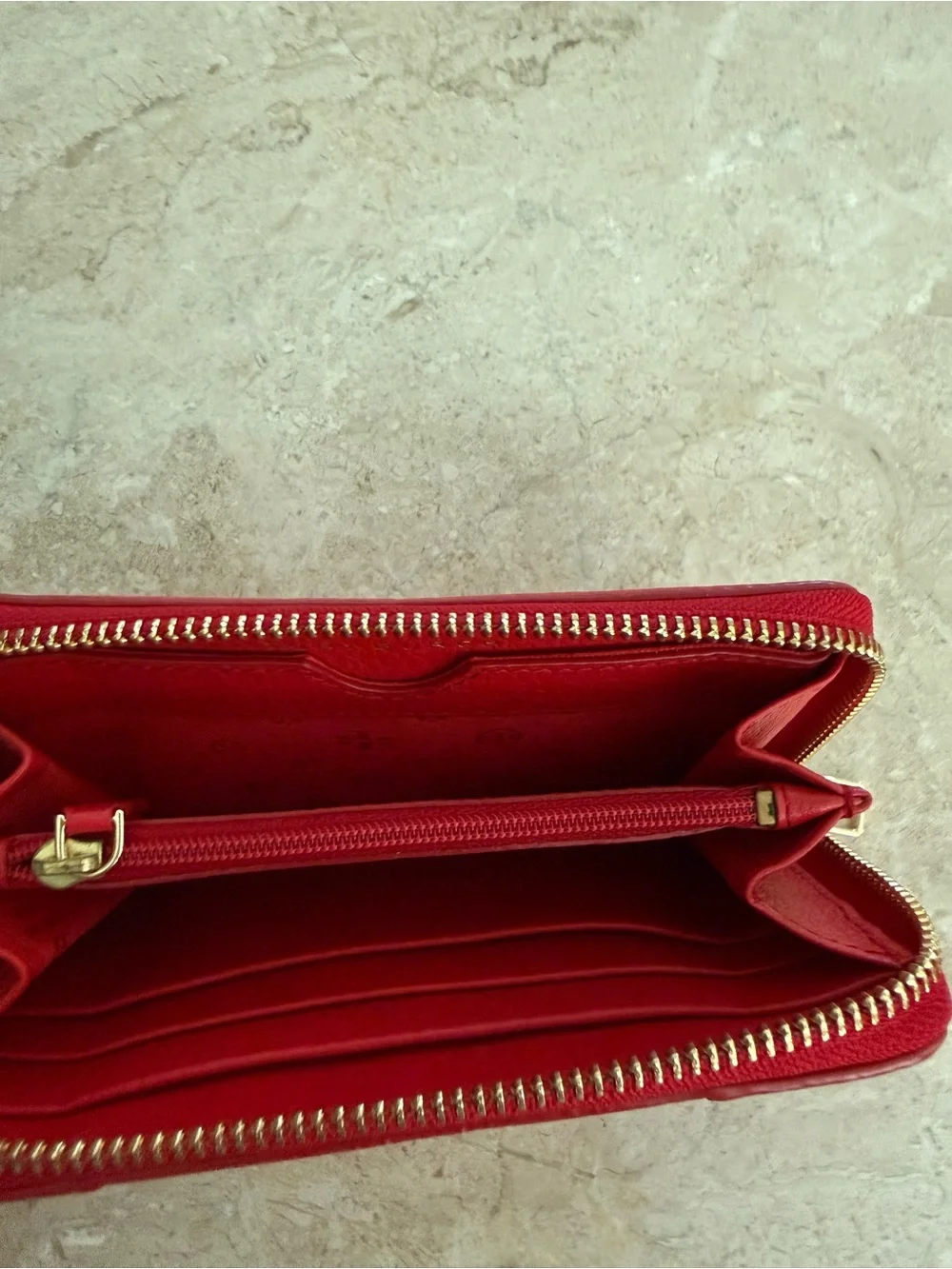 Tory Burch red leather